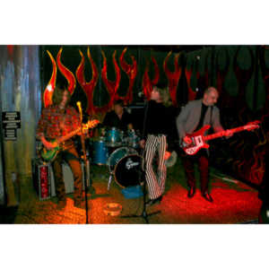 Magic Christian (L to R). Cyril Jordan (Guitar), Prairie Prince (Drums), Paul Kopf (Vocals), Alec Palao (bass)