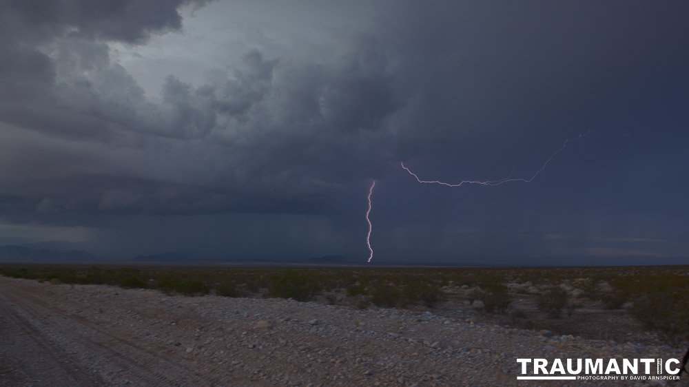 We had just left the Valley Of Fire in Southern Nevada and in the distance we saw a thunderstorm building.  It was time to try and capture some lightning.  I had read about how to do it and using those techniques, I got what I had been after for a long time, great shots of lightning bolts.