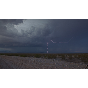 We had just left the Valley Of Fire in Southern Nevada and in the distance we saw a thunderstorm building.  It was time to try and capture some lightning.  I had read about how to do it and using those techniques, I got what I had been after for a long time, great shots of lightning bolts.