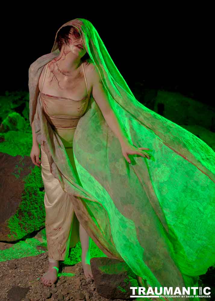 Rebecca had an idea for a Silent Hill inspired character.  I was playing with some lighting techniques, so we got together and shot out on Black Mountain in Henderson.  We got these cool shots.