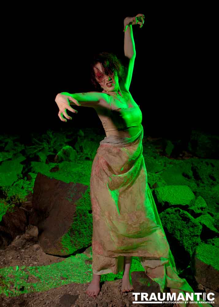 Rebecca had an idea for a Silent Hill inspired character.  I was playing with some lighting techniques, so we got together and shot out on Black Mountain in Henderson.  We got these cool shots.