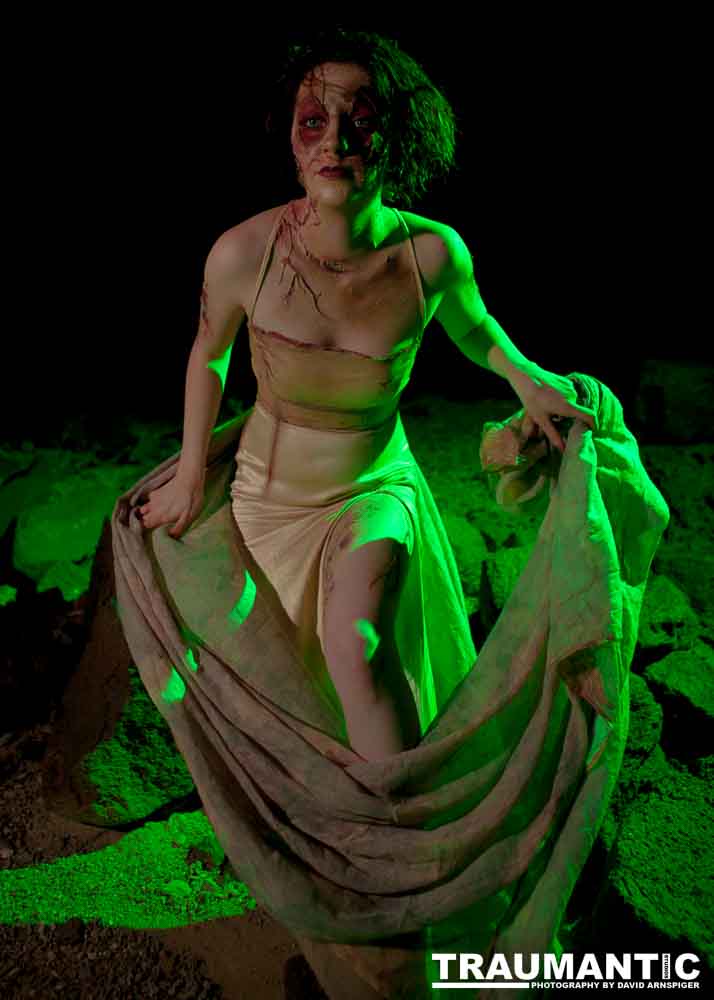 Rebecca had an idea for a Silent Hill inspired character.  I was playing with some lighting techniques, so we got together and shot out on Black Mountain in Henderson.  We got these cool shots.