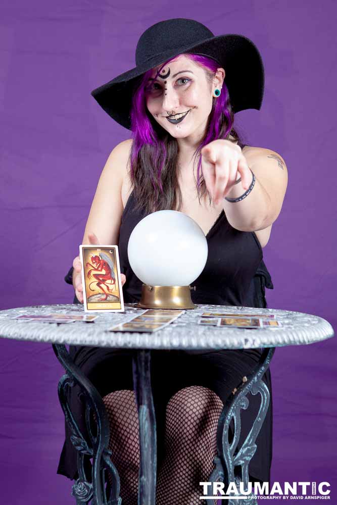 The realization of an idea for a Tarot Reader shoot.